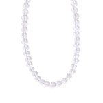 S925 sterling silver natural white crystal necklace