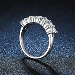 S925 Sterling Silver Full Diamond Accent Stackable Ring