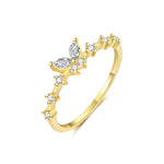 S925 Sterling Silver Open Ring with Sparkling Zirconia