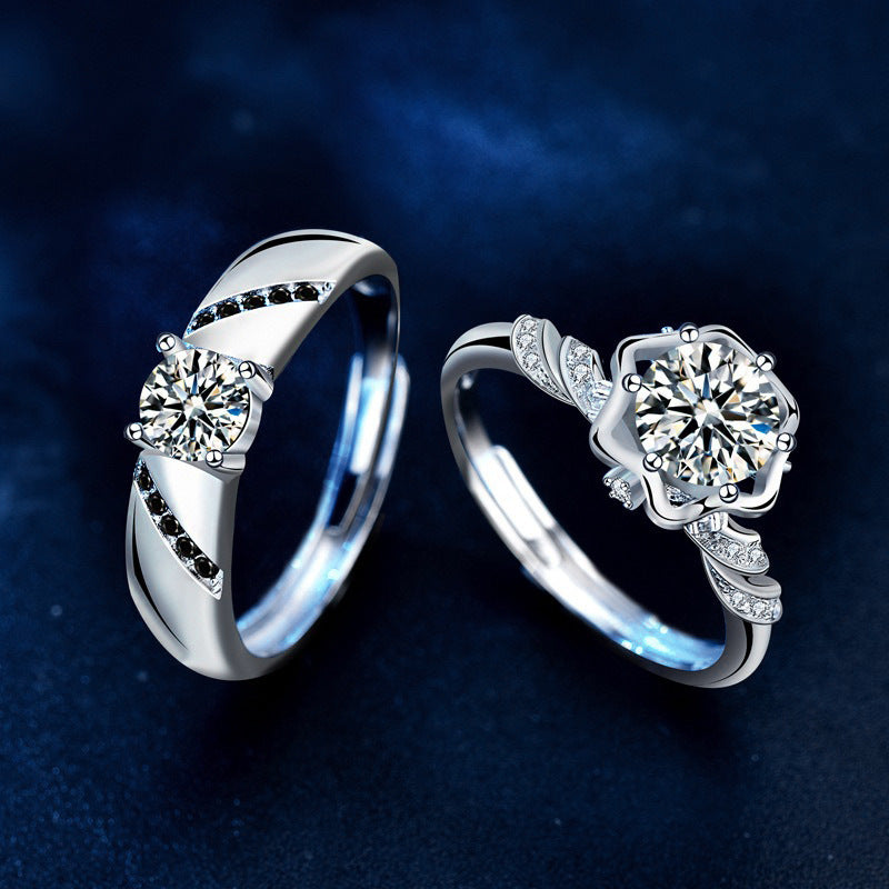 S925 Sterling Silver Moissanite Wedding Ring