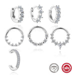 S925 Sterling Silver Micro-Pave Moissanite Non-Pierced Ear Cuff(Single unit)