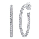 S925 Sterling Silver Moissanite Hoop Earrings