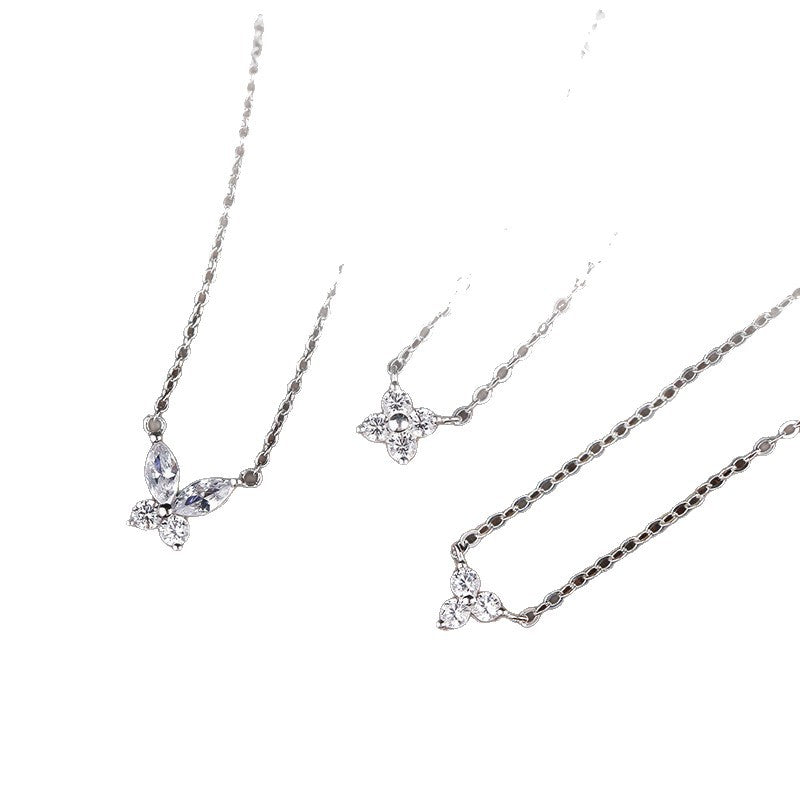 S925 Sterling Silver and Zircon Necklace