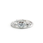 S925 Sterling Silver Heart-Shaped Crown Moissanite Ring