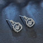 Mosangshi 925 sterling silver classic bag earrings