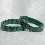 Natural Malachite Flat-Link Bracelet