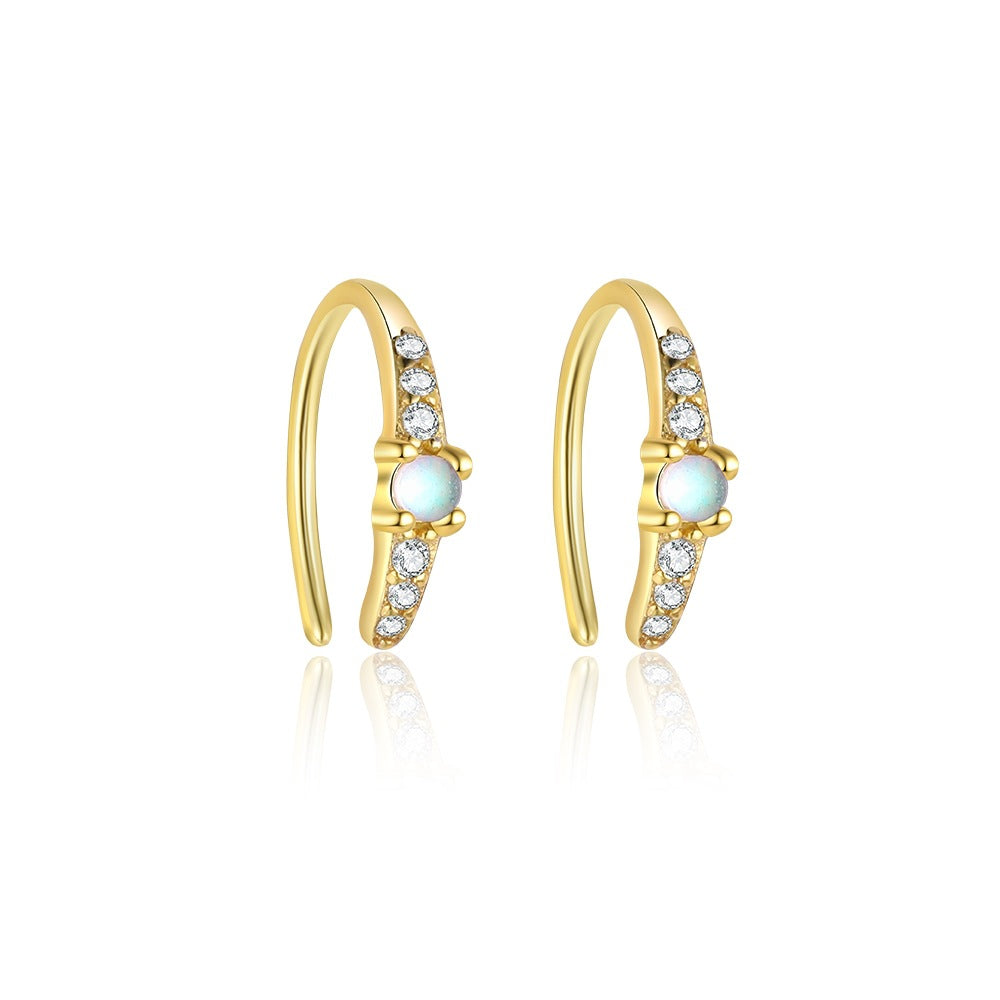 S925 Sterling Silver Zircon Earrings