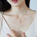 S925 Sterling Silver Sun Zircon Necklace Inlaid with Opal