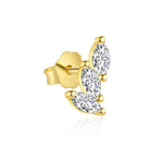 S925 Sterling Silver Zircon Stud Earrings(Single unit)