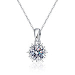 S925 Sterling Silver Moissanite Six-Pointed Star Snowflake Necklace