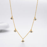 S925 Sterling Silver Fashion Evil Eye Necklace