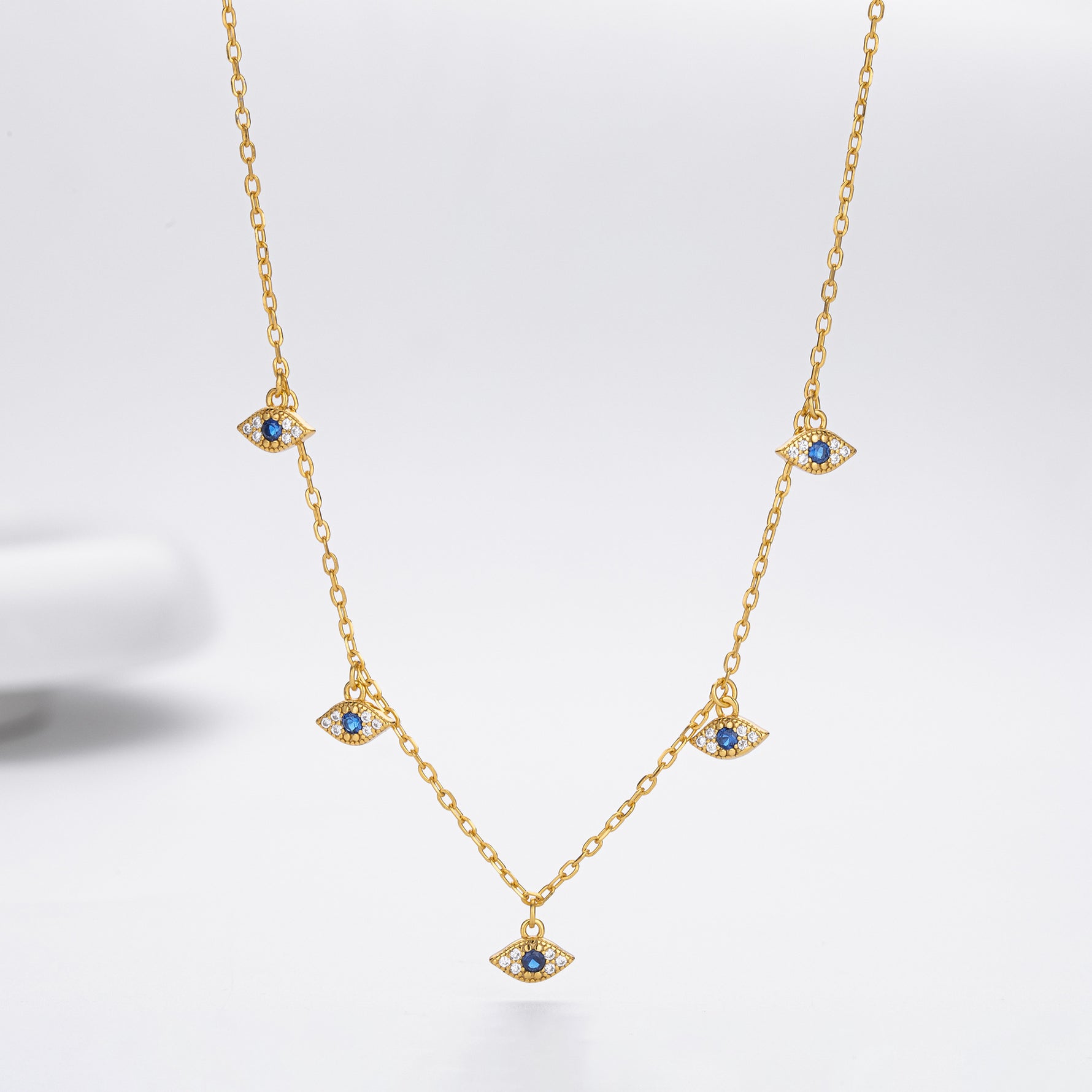S925 Sterling Silver Fashion Evil Eye Necklace