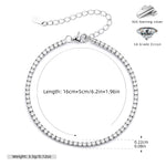 S925 Sterling Silver Four-Prong Cubic Zirconia Bracelet