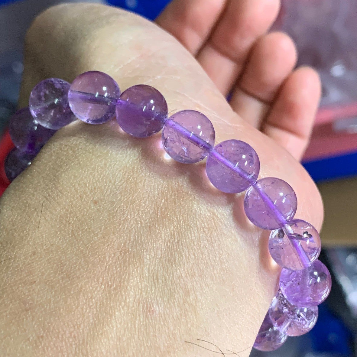 Natural Lavender Amethyst Crystal Bracelet
