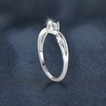 S925 Sterling Silver Classic Interwoven Four-Claw Moissanite Ring