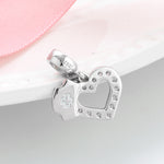 S925 Sterling Silver Heart Nurse Cap Zircon Inlaid Pendant