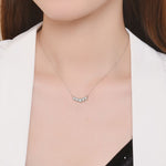 S925 Sterling Silver Smile Moissanite Necklace