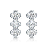 S925 Silver Moissanite Earrings – Chic "Chanel-Style"