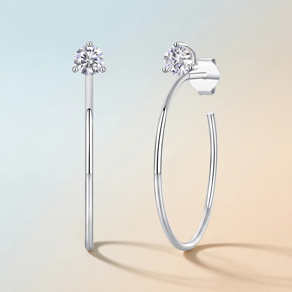 S925 Silver "Graceful Afternoon" Moissanite Earrings
