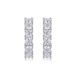 S925 Silver Earrings with Elaborate Moissanite Inlay