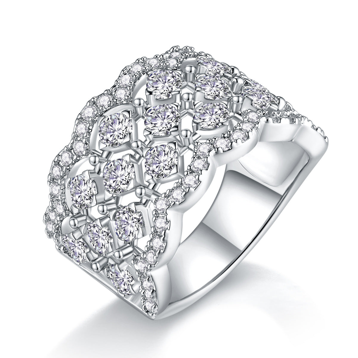 S925 Silver Moissanite Ring