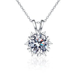 S925 Sterling Silver  Moissanite Heart-Shaped Necklace
