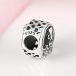 S925 Sterling Silver Cute Puppy Bead Pendant