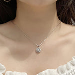 S925 Sterling Silver Moissanite Kaleidoscope Pendant Necklace