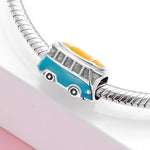 S925 Sterling Silver Vintage Minibus Pendant