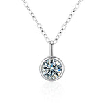 S925 Sterling Silver Moissanite Bubble Pendant Necklace