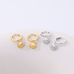925 Sterling Silver Shell-Shaped Earrings