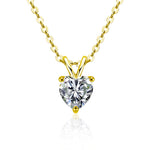 S925 Sterling Silver Moissanite Heart-Shaped Necklace