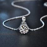 S925 Sterling Silver Moissanite Six-Pointed Star Snowflake Necklace