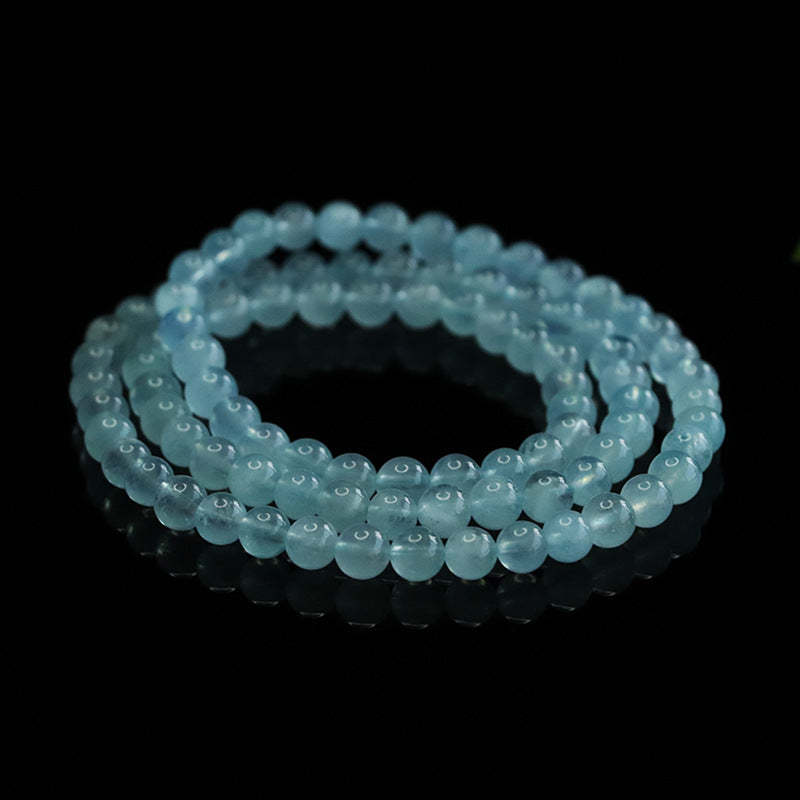 Natural Aquamarine Multi-Strand Crystal Bracelet