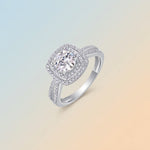 S925 Silver Sweet-Style Moissanite Ring