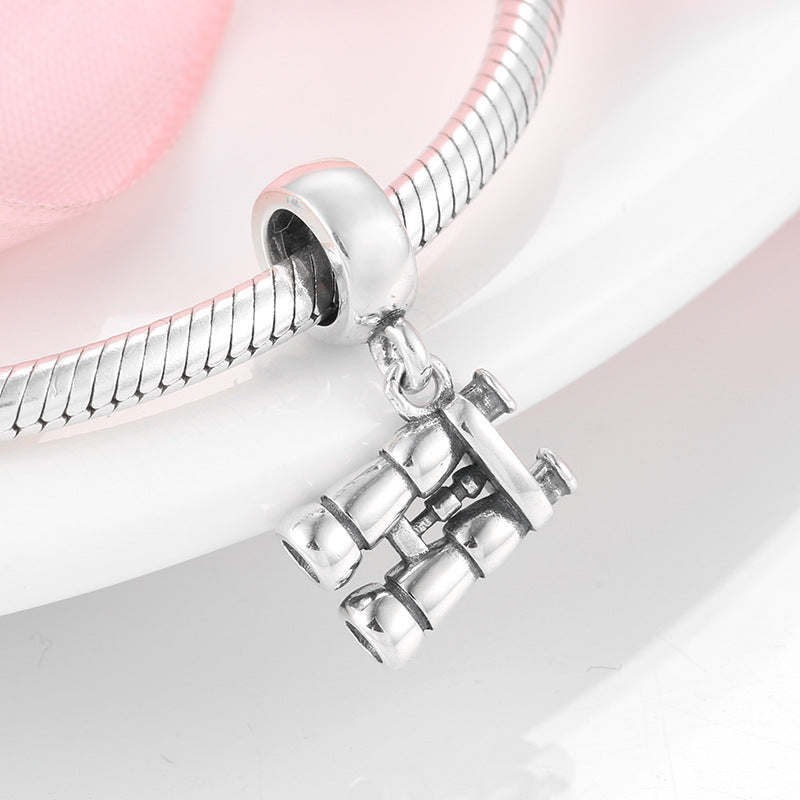 S925 Sterling Silver Telescope Pendant