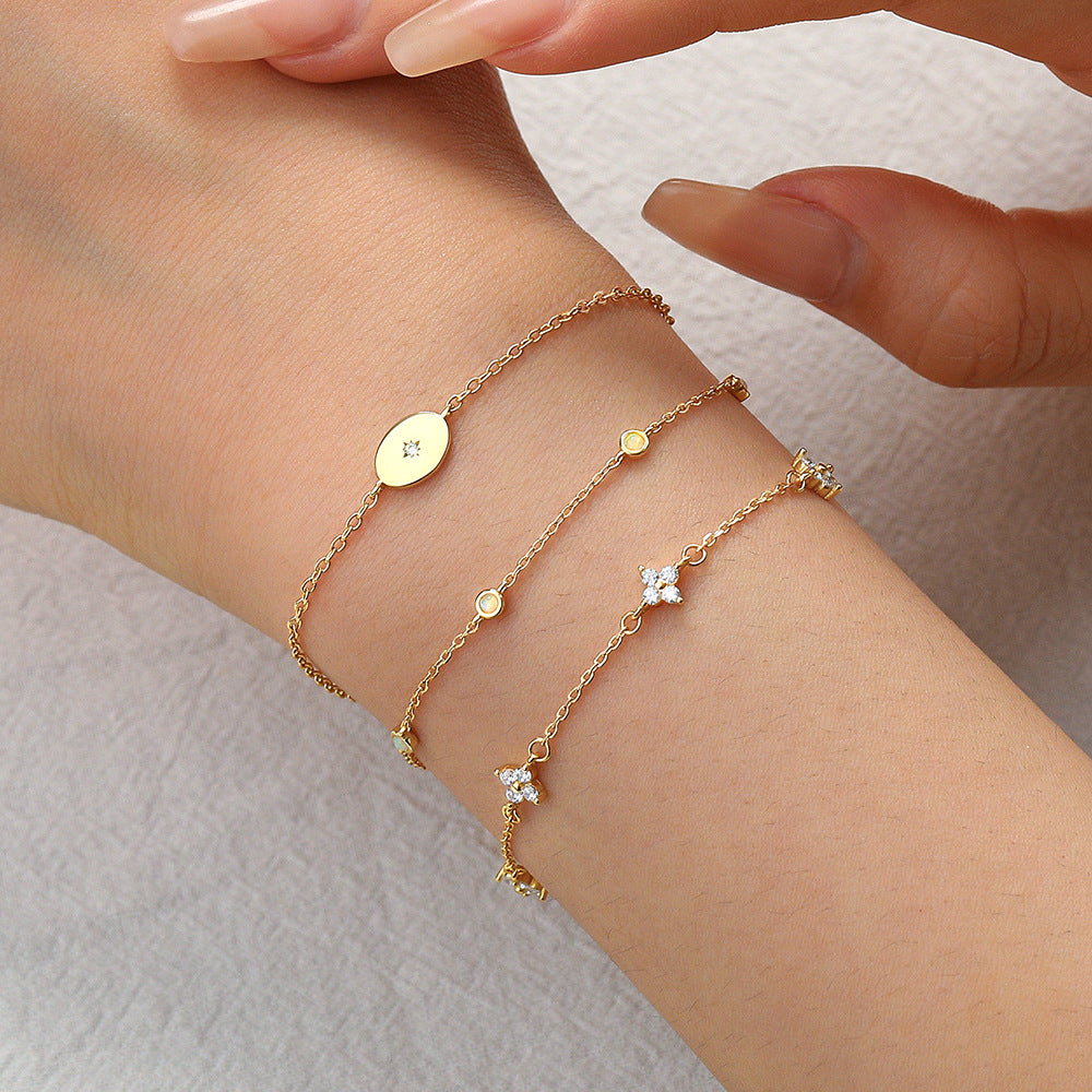 S925 Sterling Silver Micro-Pave Zircon Bracelet