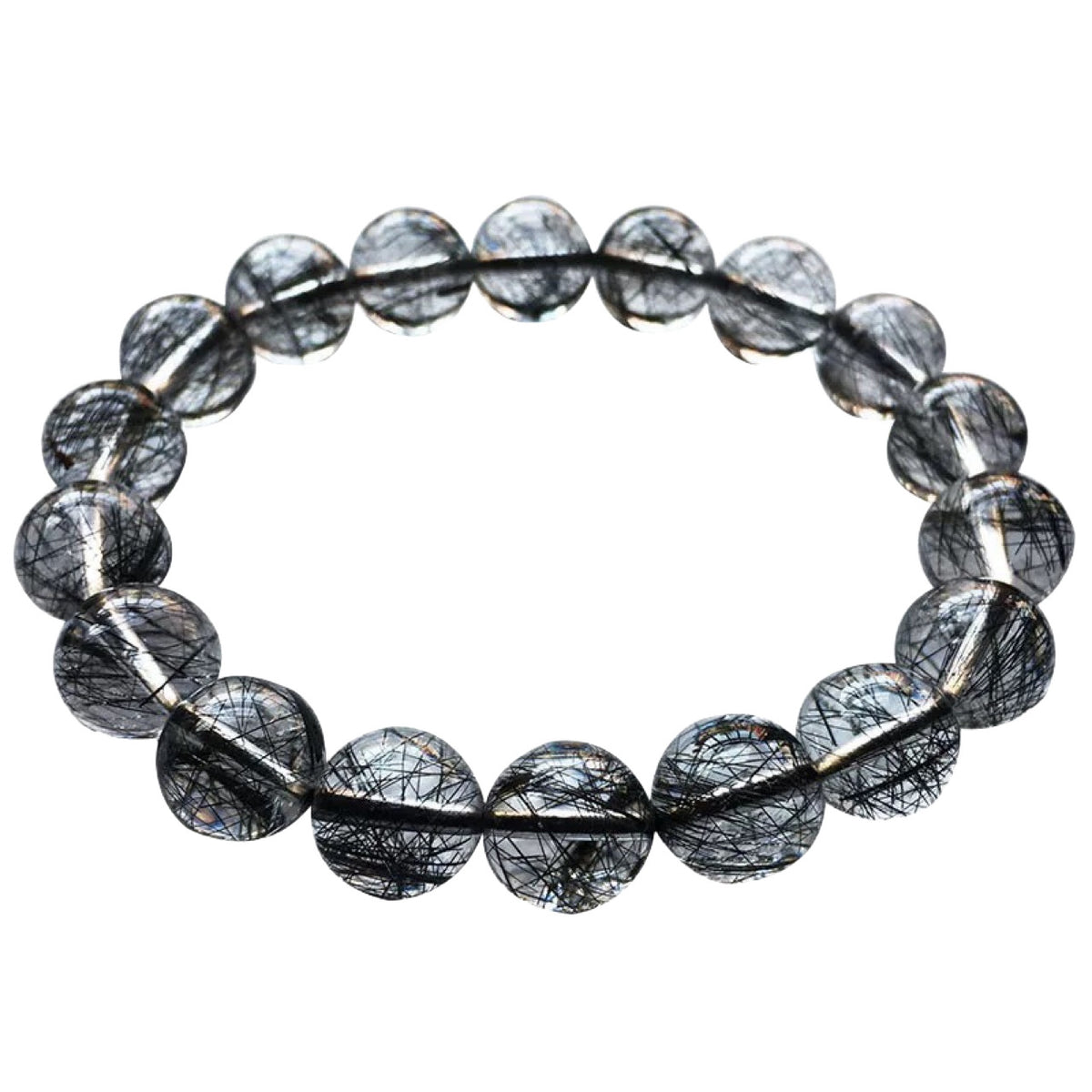 Natural Brazilian Black Rutilated Quartz Bracelet