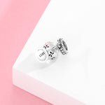 S925 Sterling Silver Tea Cup Plain Silver Bead Pendant