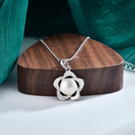 S925 Sterling Silver Moissanite Natural Pearl Pendant Necklace