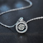 S925 Sterling Silver Moissanite Pulsatile Heart Necklace