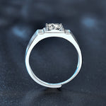 S925 Sterling Silver Four Leaf Clover Moissanite Ring