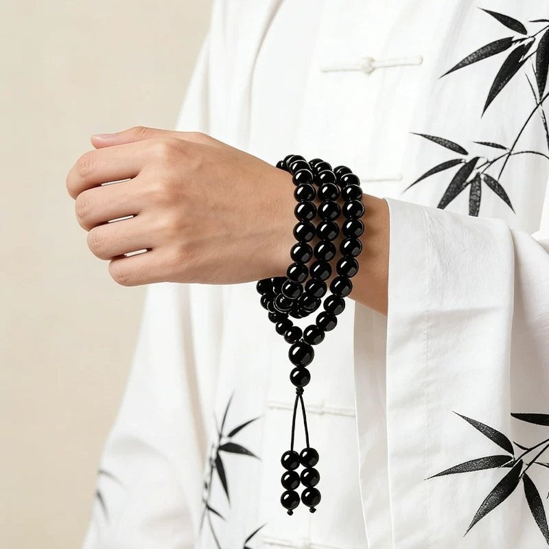 Natural Golden Sheen Obsidian Bracelet