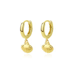 925 Sterling Silver Shell-Shaped Earrings