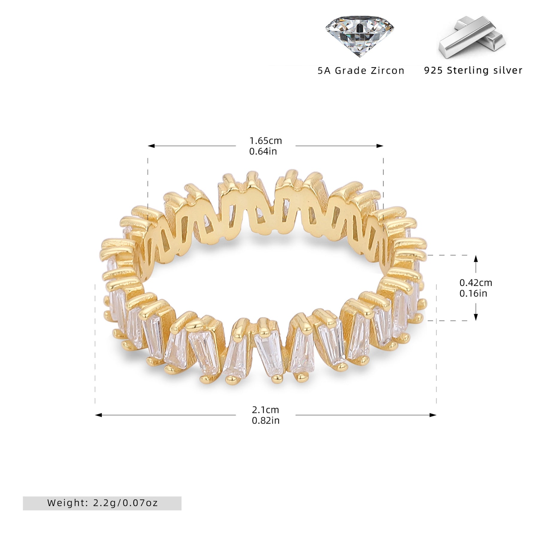 925 Sterling Silver Korean-Style V-Shaped Ring with Inlaid Zirconia