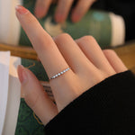 S925 Sterling Silver Seven Stone Moissanite Stackable Ring