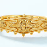 S925 Sterling Silver Gold-Plated Cross Pattern Ring