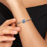 S925 Sterling Silver Swan with Zircon Inlaid Bead Pendant