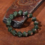 Natural Green Phantom Crystal Bracelet