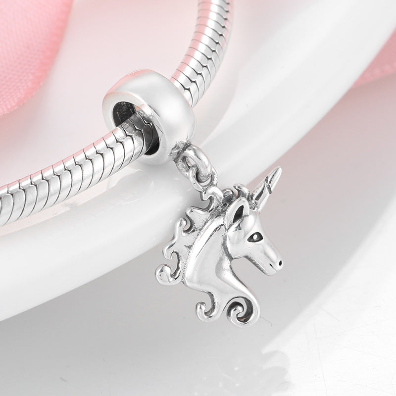 S925 Sterling Silver Unicorn Pendant